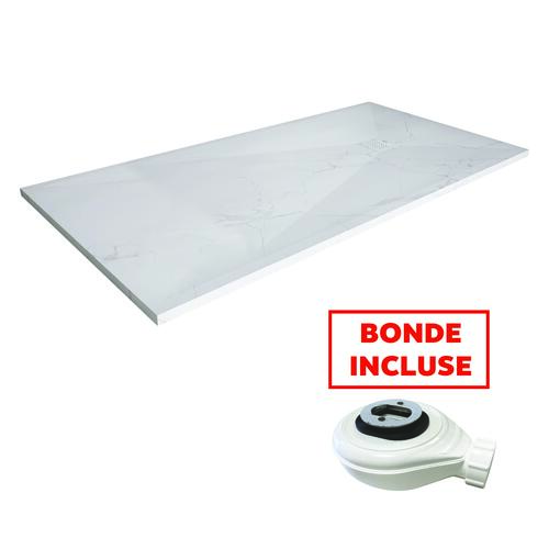 Receveur de douche résine de synthèse Nola marbre Blanc 90x180